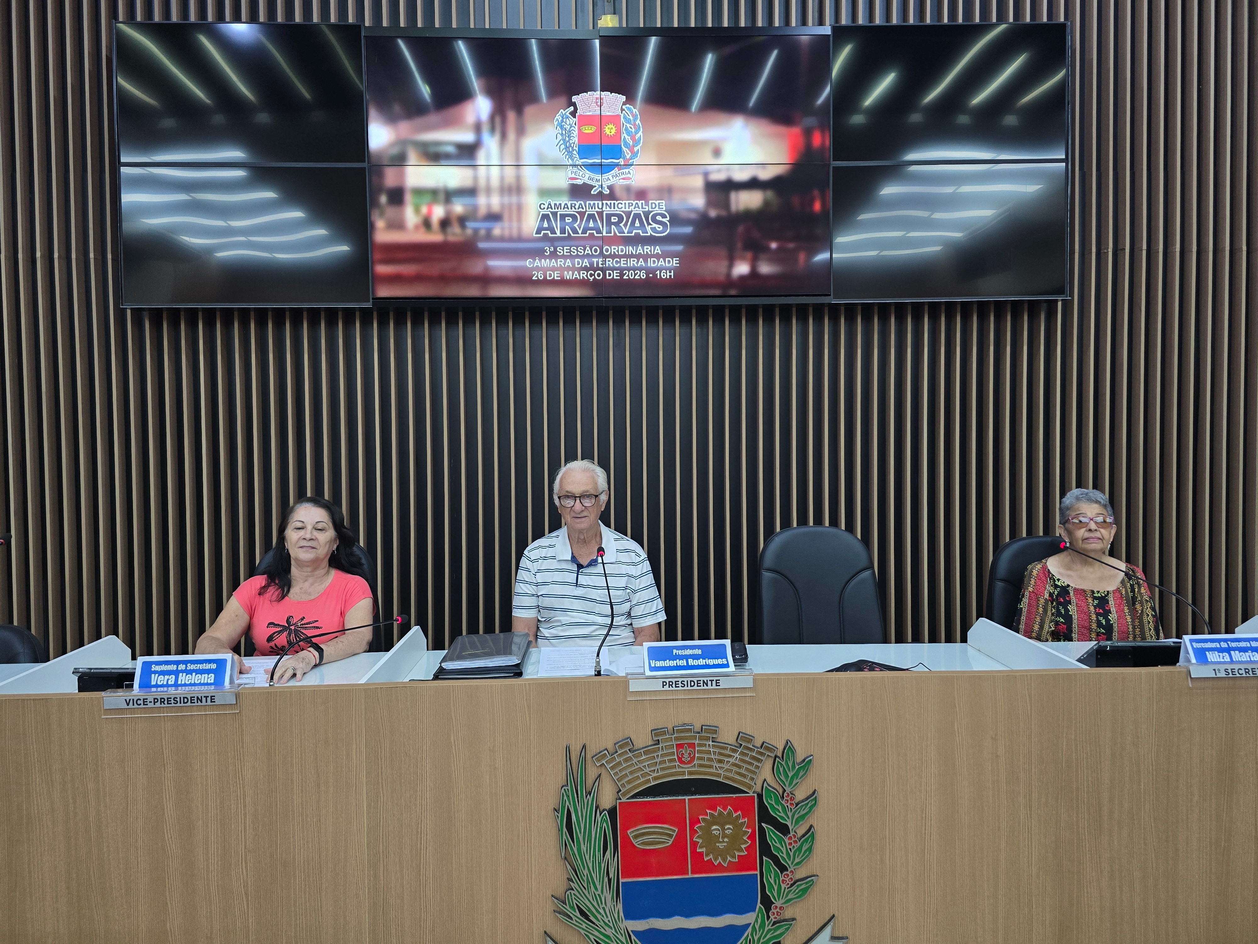 Visualize fotos 26/03/2026 3ª Sessão Ordinária da Câmara Terceira Idade