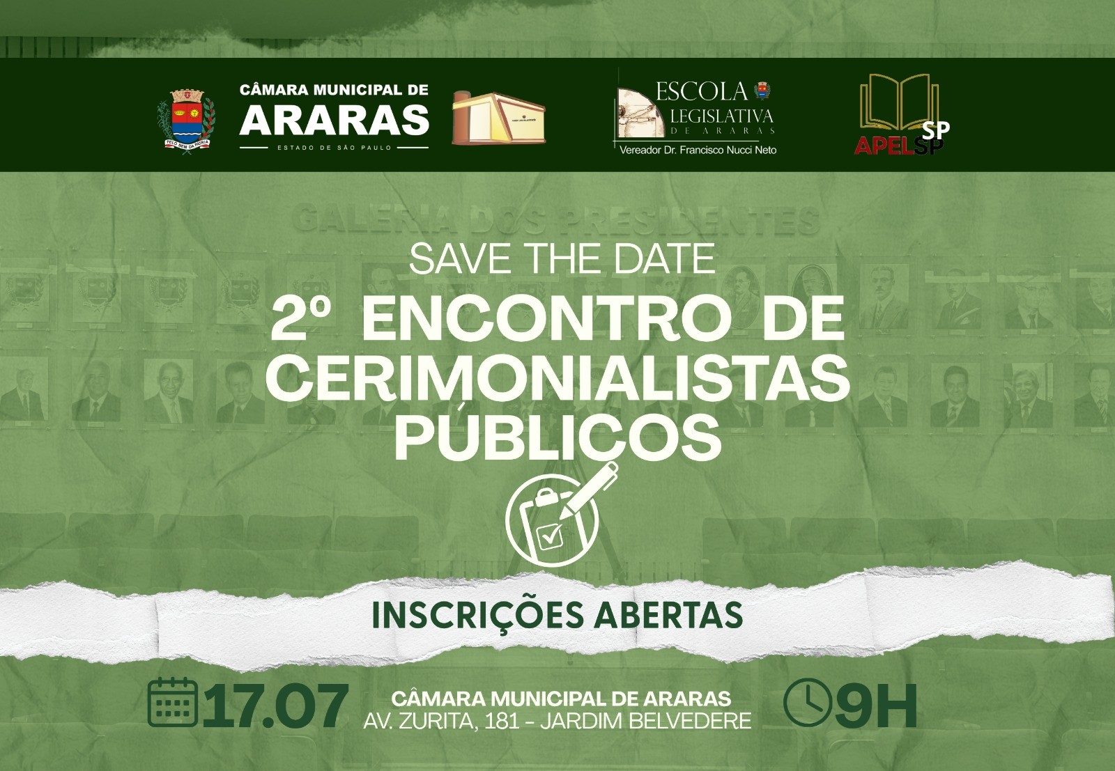 2º Encontro Regional de Cerimonialistas Públicos está com inscrições abertas 